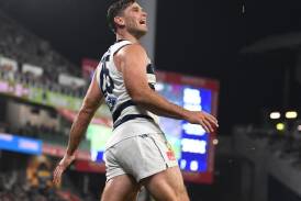 Record-breaking veteran Tom Hawkins will sit out the Cats' clash with Gold Coast in Darwin. (Julian Smith/AAP PHOTOS)